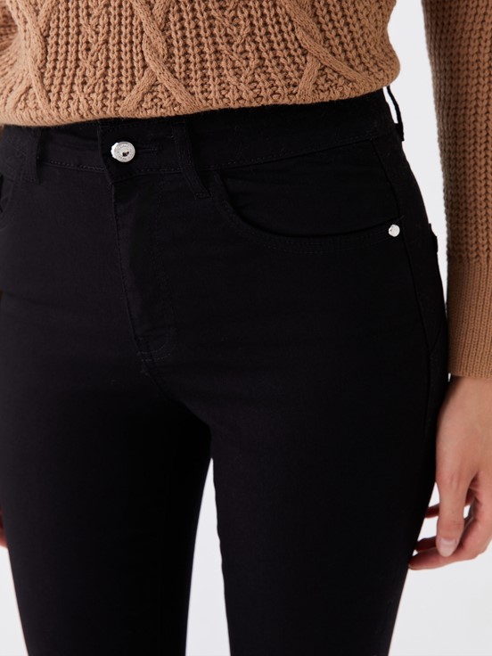 Yüksek Bel Push Up Kadın Jean Pantolon SİYAH RODEO