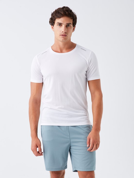 Slim Fit Erkek Spor Şort MAT MAVİ