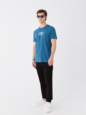 Slim Fit Gabardin Erkek Kargo Pantolon SİYAH