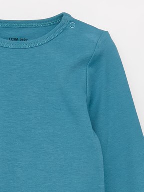 Bisiklet Yaka Uzun Kollu Baskılı Erkek Bebek Çıtçıtlı Body 2'li BEJ