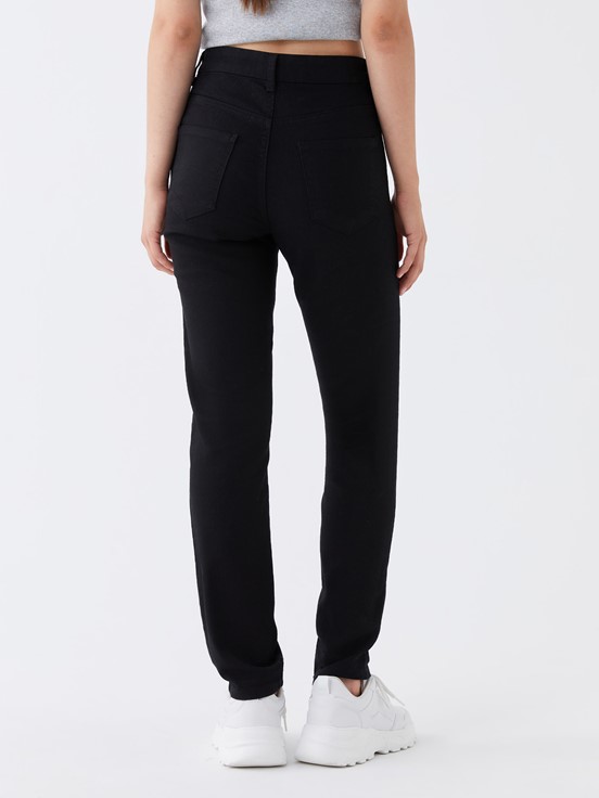 Yüksek Bel Slim Fit Kadın Jean Pantolon SİYAH RODEO