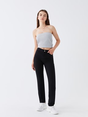 Yüksek Bel Slim Fit Kadın Jean Pantolon SİYAH RODEO