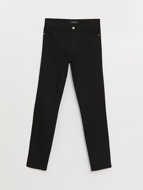 Yüksek Bel Slim Fit Kadın Jean Pantolon SİYAH RODEO