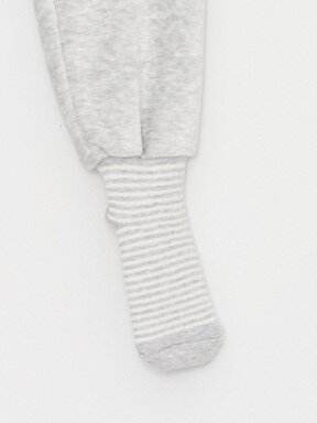 Beli Lastikli Kadife Kız Bebek Çoraplı Pijama Alt 2'li CANLI KIRMIZI