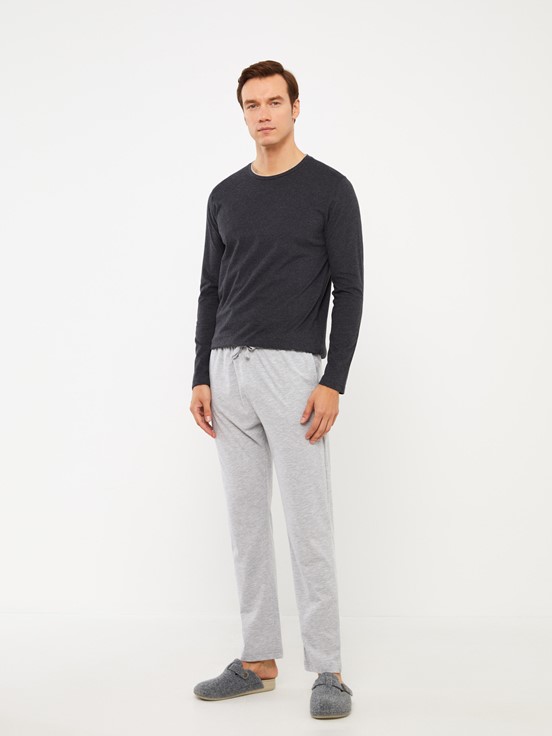 Standart Kalıp Erkek Pijama Alt GRİ MELANJ