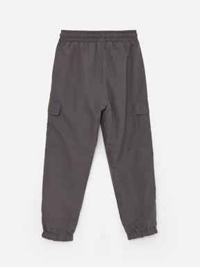 Beli Lastikli Polar Astarlı Erkek Çocuk Jogger Pantolon KOYU GRİ