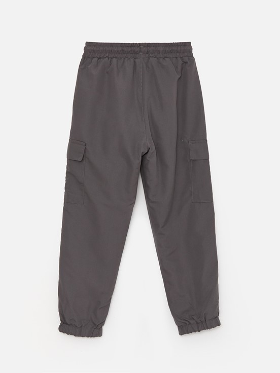Beli Lastikli Polar Astarlı Erkek Çocuk Jogger Pantolon KOYU GRİ