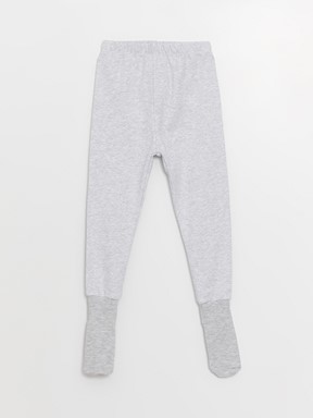 Beli Lastikli Erkek Bebek Çoraplı Pijama Alt 2'li LACİVERT