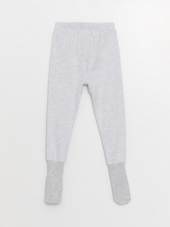 Beli Lastikli Erkek Bebek Çoraplı Pijama Alt 2'li LACİVERT