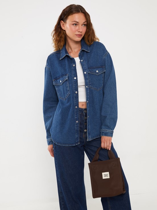 Stilgo Deri Görünümlü Kadın Çanta KAHVERENGİ