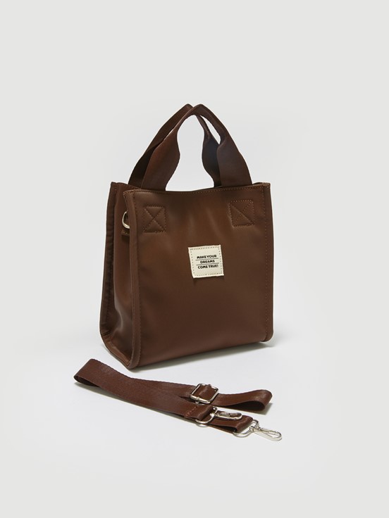 Stilgo Deri Görünümlü Kadın Çanta KAHVERENGİ