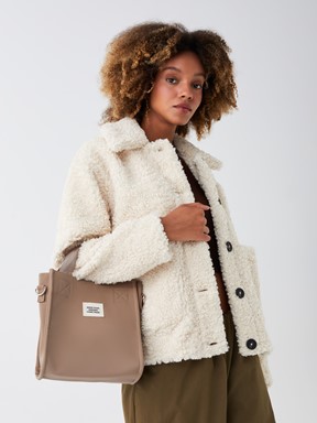 Stilgo Deri Görünümlü Kadın Çanta KAHVERENGİ