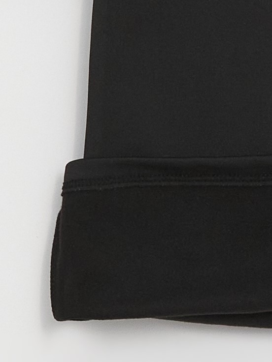 Bisiklet Yaka Düz Uzun Kollu Kadın Tişört YENİ SİYAH