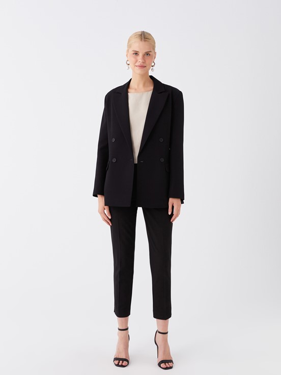 LCW CLASSIC Düz Uzun Kollu Kadın Blazer Ceket YENİ SİYAH