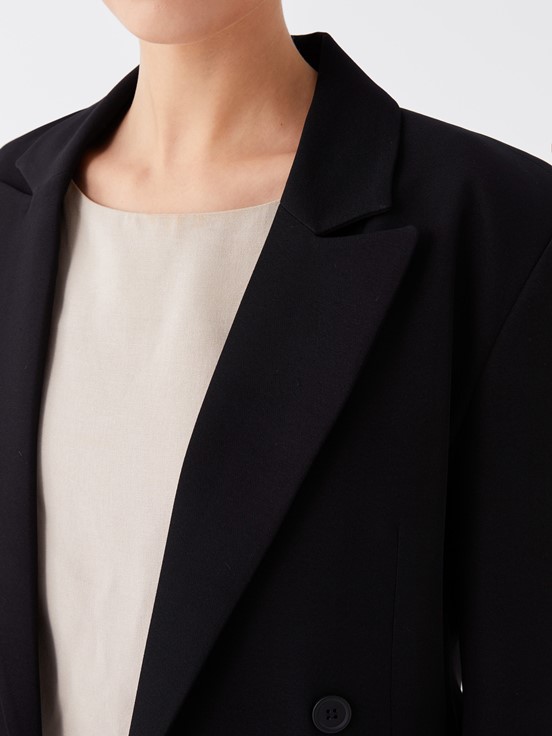 LCW CLASSIC Düz Uzun Kollu Kadın Blazer Ceket YENİ SİYAH