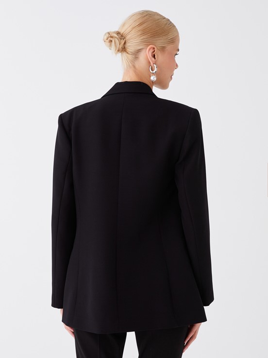 LCW CLASSIC Düz Uzun Kollu Kadın Blazer Ceket YENİ SİYAH