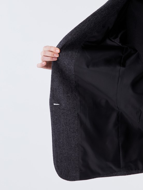 LCW CLASSIC Düz Uzun Kollu Kadın Blazer Ceket ANTRASİT MELANJ