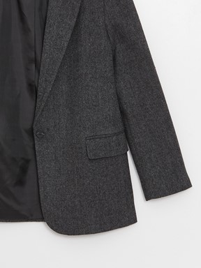 LCW CLASSIC Düz Uzun Kollu Kadın Blazer Ceket ANTRASİT MELANJ