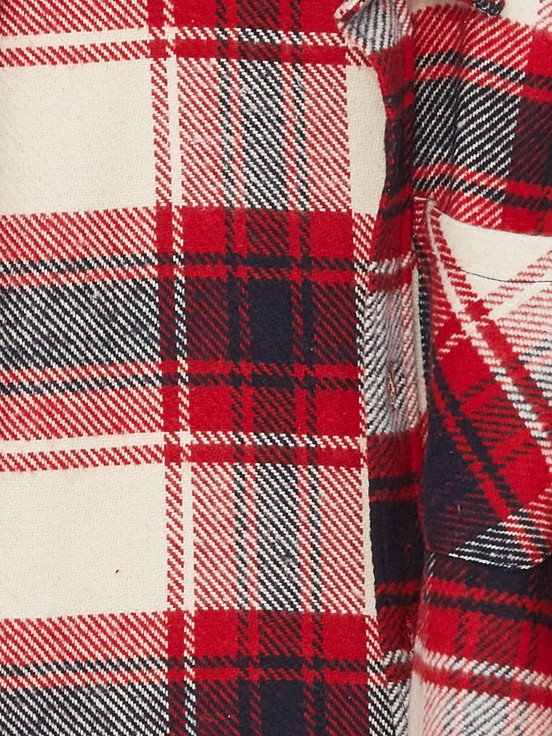 LCW CLASSIC Rahat Kalıp Uzun Kollu Ekose Erkek Oduncu Gömlek Ceket KIRMIZI EKOSELİ