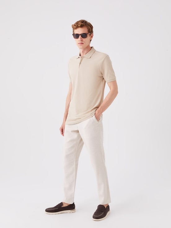 Slim Fit Erkek Chino Pantolon BEJ
