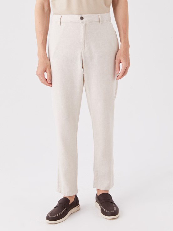 Slim Fit Erkek Chino Pantolon BEJ