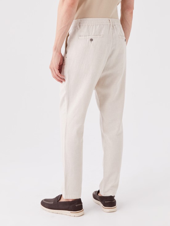 Slim Fit Erkek Chino Pantolon BEJ
