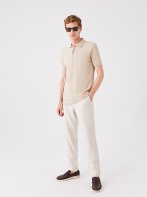 Slim Fit Erkek Chino Pantolon BEJ