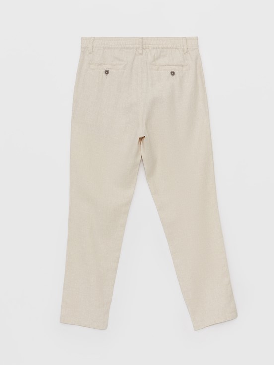 Slim Fit Erkek Chino Pantolon BEJ