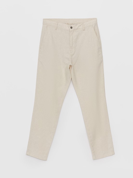 Slim Fit Erkek Chino Pantolon BEJ