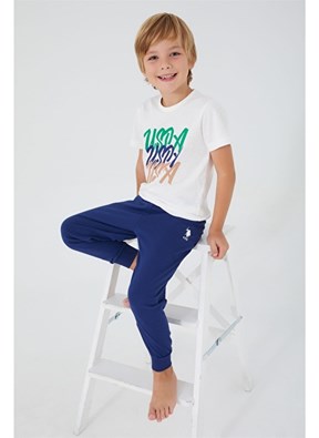 U.S. Polo Assn Erkek Çocuk Kısa Kol Pijama Takım