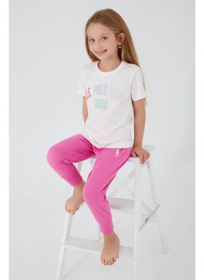 U.S. Polo Assn. Kız Çocuk Kısa Kol Pijama